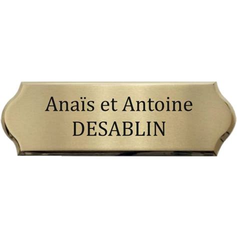 Plaque De Porte Rectangulaire Satin E Mmx Mm