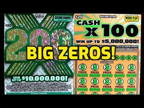 Big Zeros Profit Session 200X Cash X100 New York Lottery YouTube