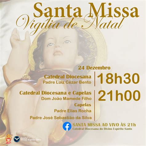 Diocese Divulga Hor Rio Das Missas Da Vig Lia De Natal E Do Dia Em