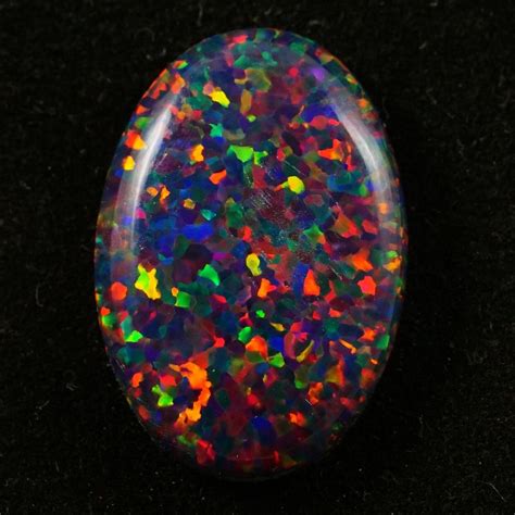 Black Fire Opal Oval Cabochon X Mm Cts Aaa Australian Loose