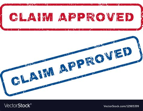 Claim Approved Rubber Stamps Royalty Free Vector Image