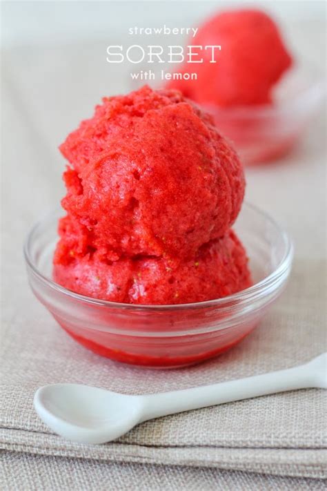 Strawberry Sorbet With Lemon Cooking Is Crazy