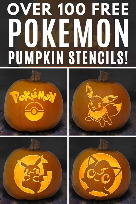 Pokemon Pumpkin Carving Stencils Over 100 Free Printable Templates