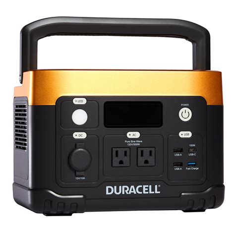 Duracell 500W Portable Power Station Lithium Battery Backup Solar