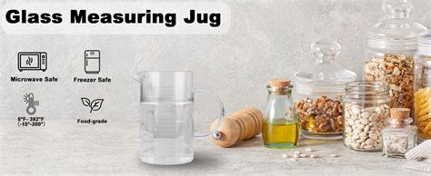 Glass Measuring Jug Picmmra 1l Clear Liquid Measuring Cup With V Shaped Spout Measuring Jugs