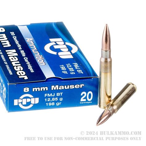 Rounds Of Bulk X Mm Js Mauser Ammo By Prvi Partizan Gr Fmjbt