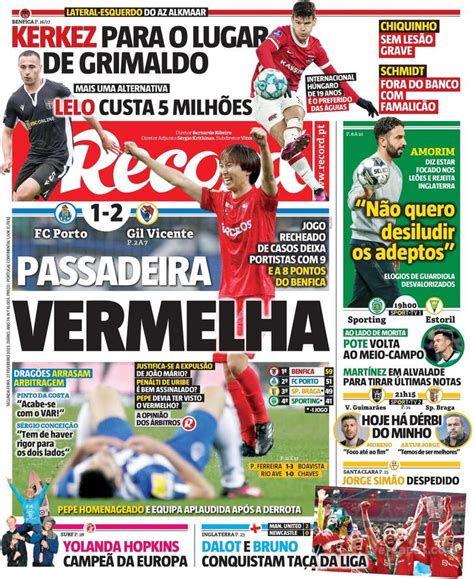 Fora de jogo Capas A polémica derrota do FC Porto em destaque Ainda