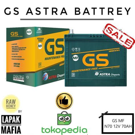 Jual ACCU AKI MOBIL GS ASTRA MF N70 12V 70AH HARGA GROSIR Shopee