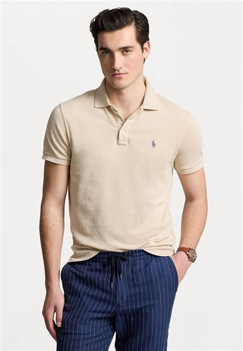 Polo Ralph Lauren Custom Fit Spa Terry Polo Shirt Bluză Polo Khaki Stone Bej Zalando Ro