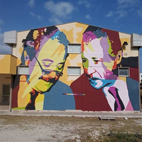 Falcone E Borsellino Street Art In Vieste Italy