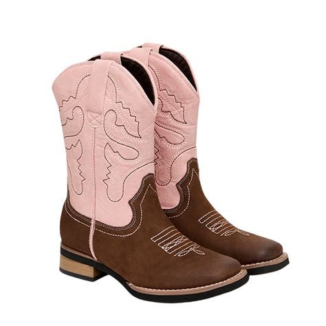 Baxter Youth Western Boots Light Pink Lincoln Rural