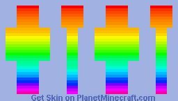 Rainbow Skin YT Tutorial Minecraft Skin