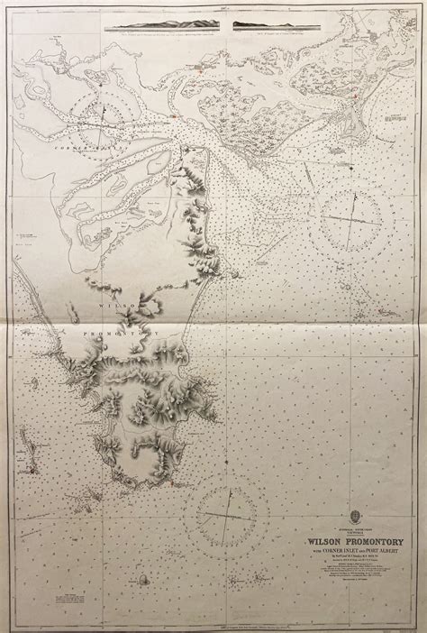 1871 1919 Admiralty Chart Victoria Wilson Promontory Trowbridge