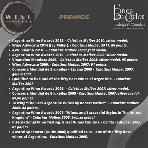 Vino Finca Don Carlos Linea Calathus Malbec Caja X U Wine Bell