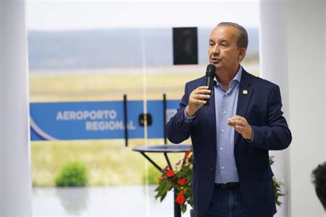 No Meio Oeste Governador Jorginho Mello Inaugura Obra No Aeroporto De