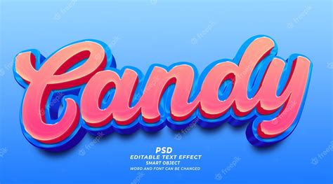 Premium Psd Candy 3d Editable Psd Text Effect Photoshop Template