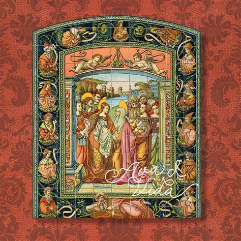 The Visitation of Mary Digital Download: A Tile Mural of the - Etsy