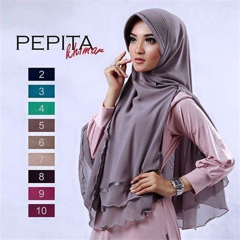 Khimar Pepita Khimar Dua Lapis Ceruti Dengan Pet Dan Lis Pita Di