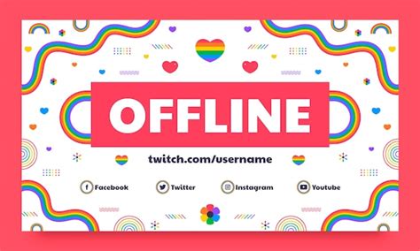 Free Vector Flat Twitch Background For Pride Month Celebration