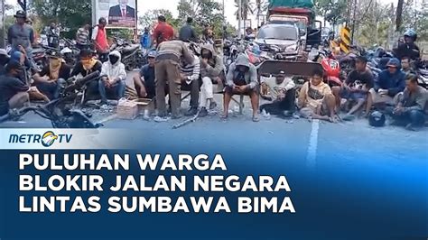 Warga Blokir Jalan Sumbawa Tuntut Selesaikan Kasus Intimidasi Petani