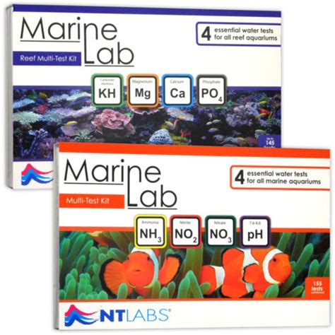 NT Labs Marine Lab Multi Test Kit Reef NH3 NO2 NO3 PH KH Mg Ca PO4