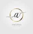 Gold Elegant Initial Letter Type E Royalty Free Vector Image