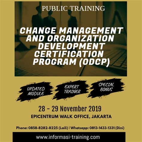 Organization Development Certificate Program Odcp Available Online