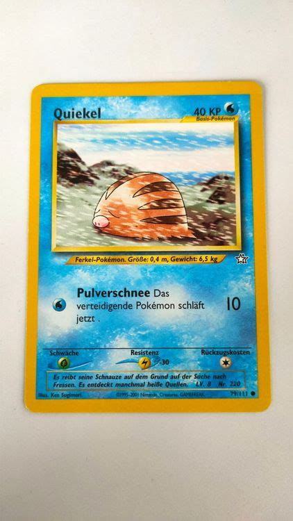 Quiekel Pokemon Neo Genesis Kaufen Auf Ricardo