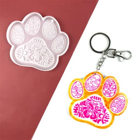 Moule En Silicone De Patte De Chien De Dessin Anim Mignon Pendentif