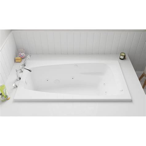 Everclean In Acrylic Rectangular Drop In Whirlpool Bathtub