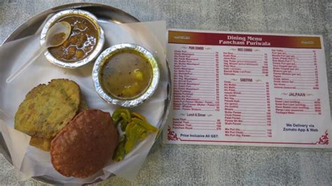 Mix Puri Chole As Breakfast At Pancham Puriwala