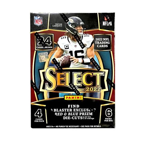 2022 Panini Select Football 6 Pack Blaster Box Red And Blue Die Cuts