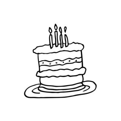 Page 2 | Birthday Cake Coloring Page Vector Art, Icons, and Graphics for Free Download