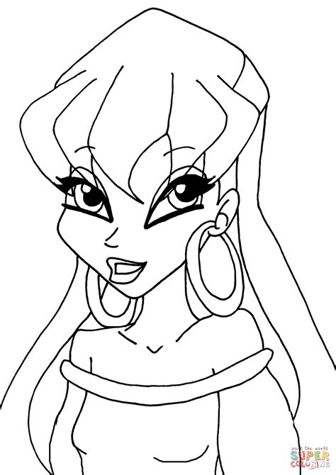 Winx Club Stella Coloring Pages