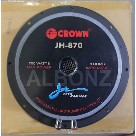 Crown Jh Watts Jack Hammer Series Instrumental Speaker Lazada Ph