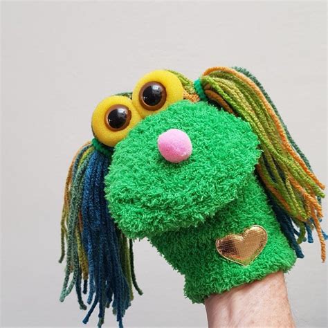 Girl Handmade Sock Puppet With Facial Expressions Etsy Sock Puppets