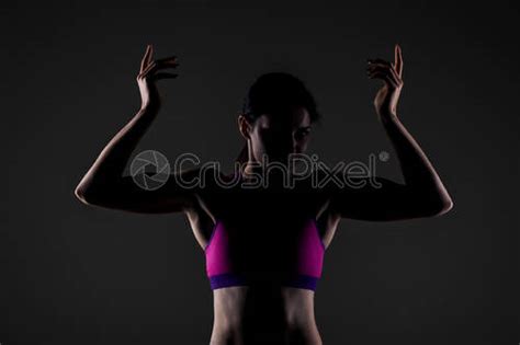 Muscular Back Of A Fitness Girl Stock Photo Crushpixel