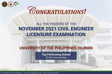 Up Diliman Tops The Nov Civil Engineer Licensure Examination Up