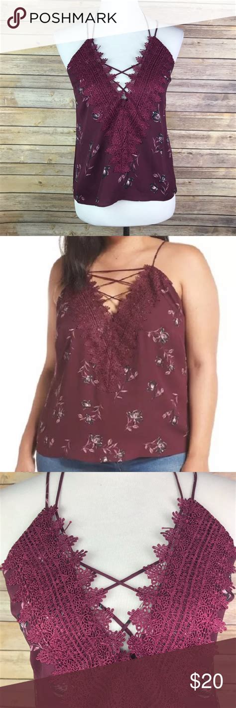 Wayf Xs Posie Lace Up Neck Tank Top Tops Tank Tops Fashion