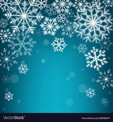 Christmas snowflakes on blue background Royalty Free Vector