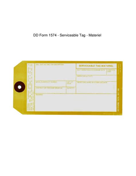 Dd Form 1574 Printable Sheets