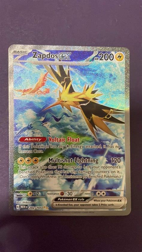 Pokémon 151 English Zapdos Ex Sir Hobbies And Toys Toys And Games On