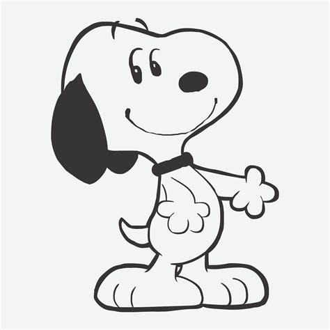 Snoopy dog cartoon character silhouette 24695706 Vector Art at Vecteezy