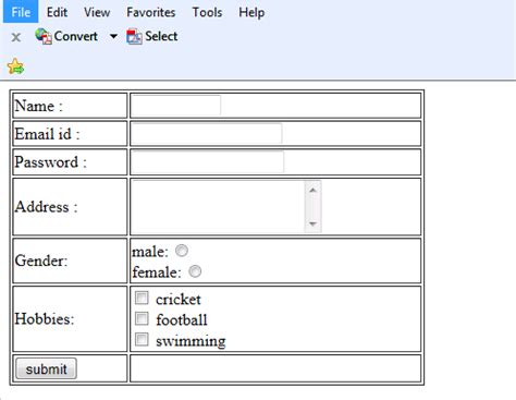 form formatting lesson  bite size htmlkidscouk