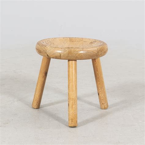 Bertel Gardberg A Signed Pine Stool Bukowskis