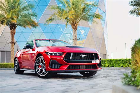 Rent Mustang Gt New Gen Red Convertible In Dubai Convertible Octane