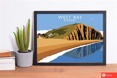 West Bay Dorset Framed Digital Art Print By Richard Etsy