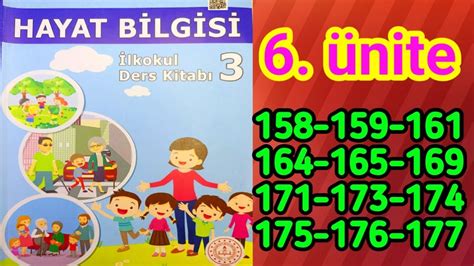 3 sınıf hayat bilgisi 6 ünite 158 159 161 164 165 169 171 173 174