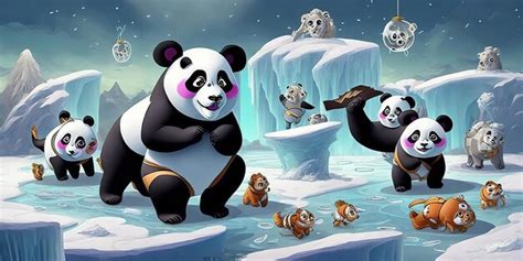 Premium AI Image | Cute panda playing