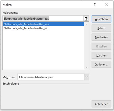 Excel Tipp Blattschutz für alle Tabellenblätter aufheben und einschalten